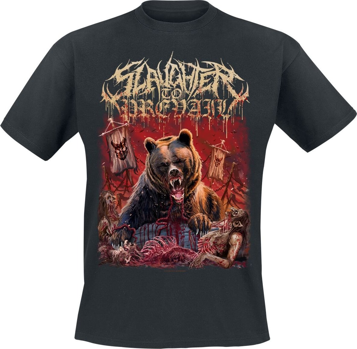 Slaughter To Previal Bear Tričko černá - RockTime.cz
