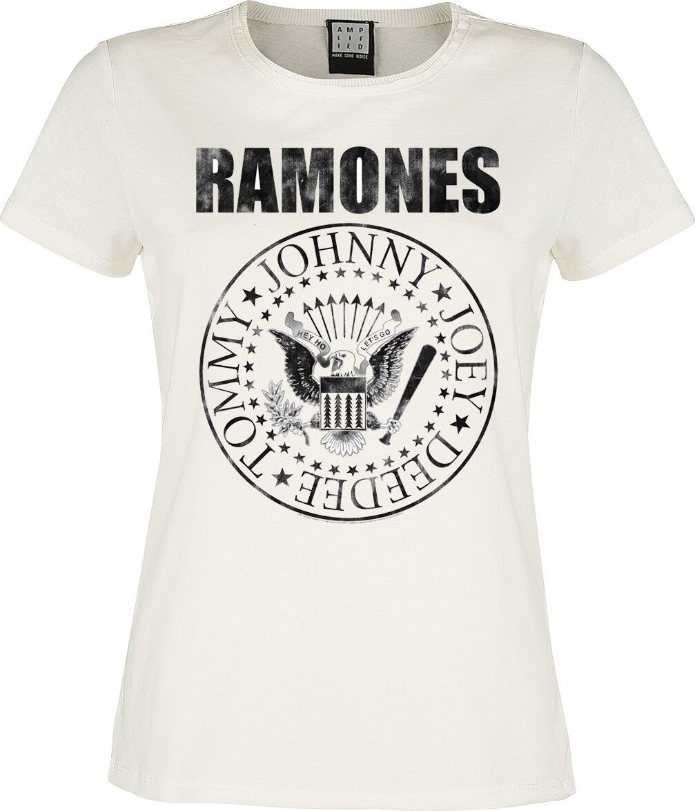 Ramones Amplified Collection - Vintage Shield Dámské tričko šedobílá - RockTime.cz