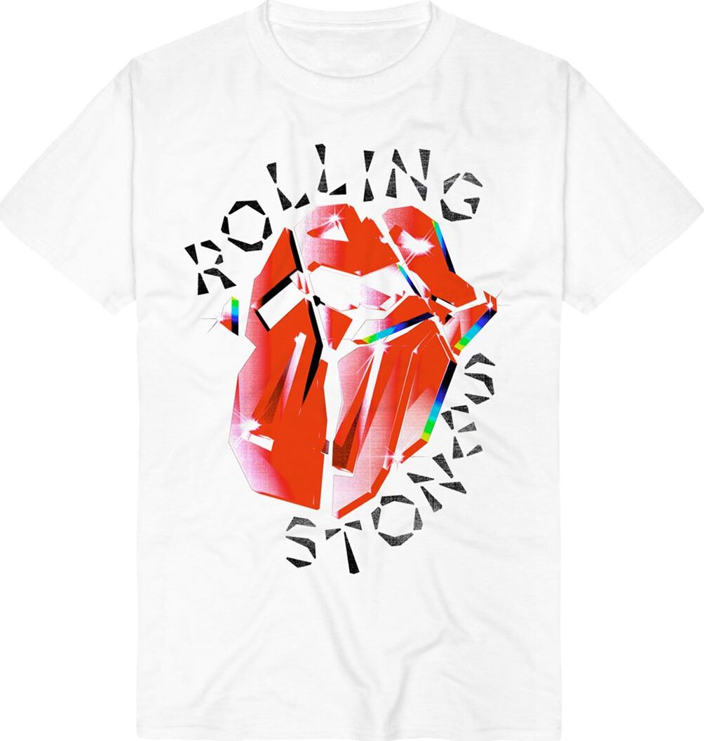 The Rolling Stones Hackney Diamonds Prism Tongue Tričko bílá - RockTime.cz