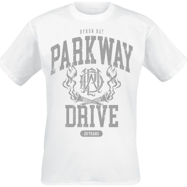 Parkway Drive 20 Years Crest Tričko bílá - RockTime.cz