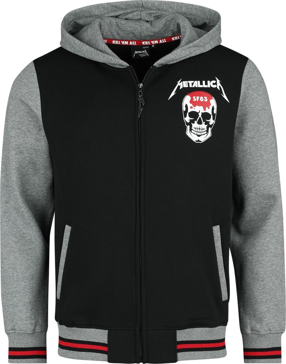 Metallica EMP Signature Collection Mikina s kapucí na zip skvrnitá černá / šedá - RockTime.cz