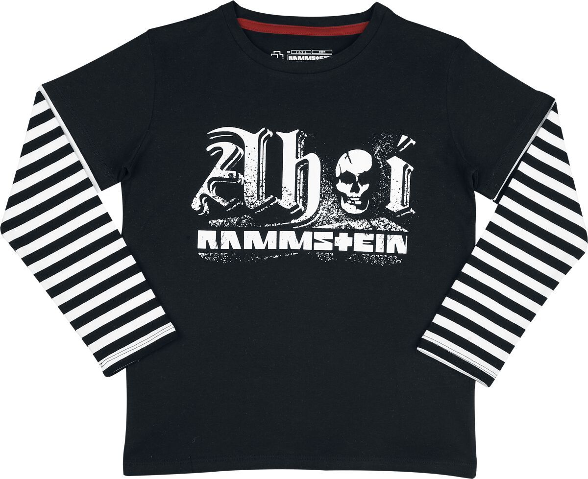 Rammstein Ahoi detské tricko - dlouhý rukáv cerná/bílá - RockTime.cz
