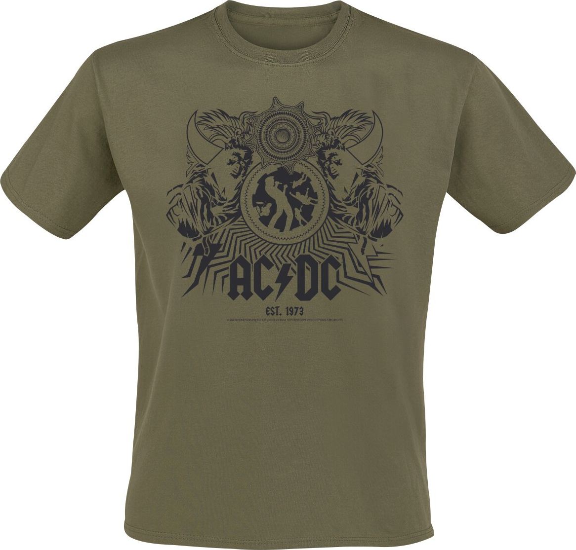 AC/DC Black Ice Tričko olivová - RockTime.cz