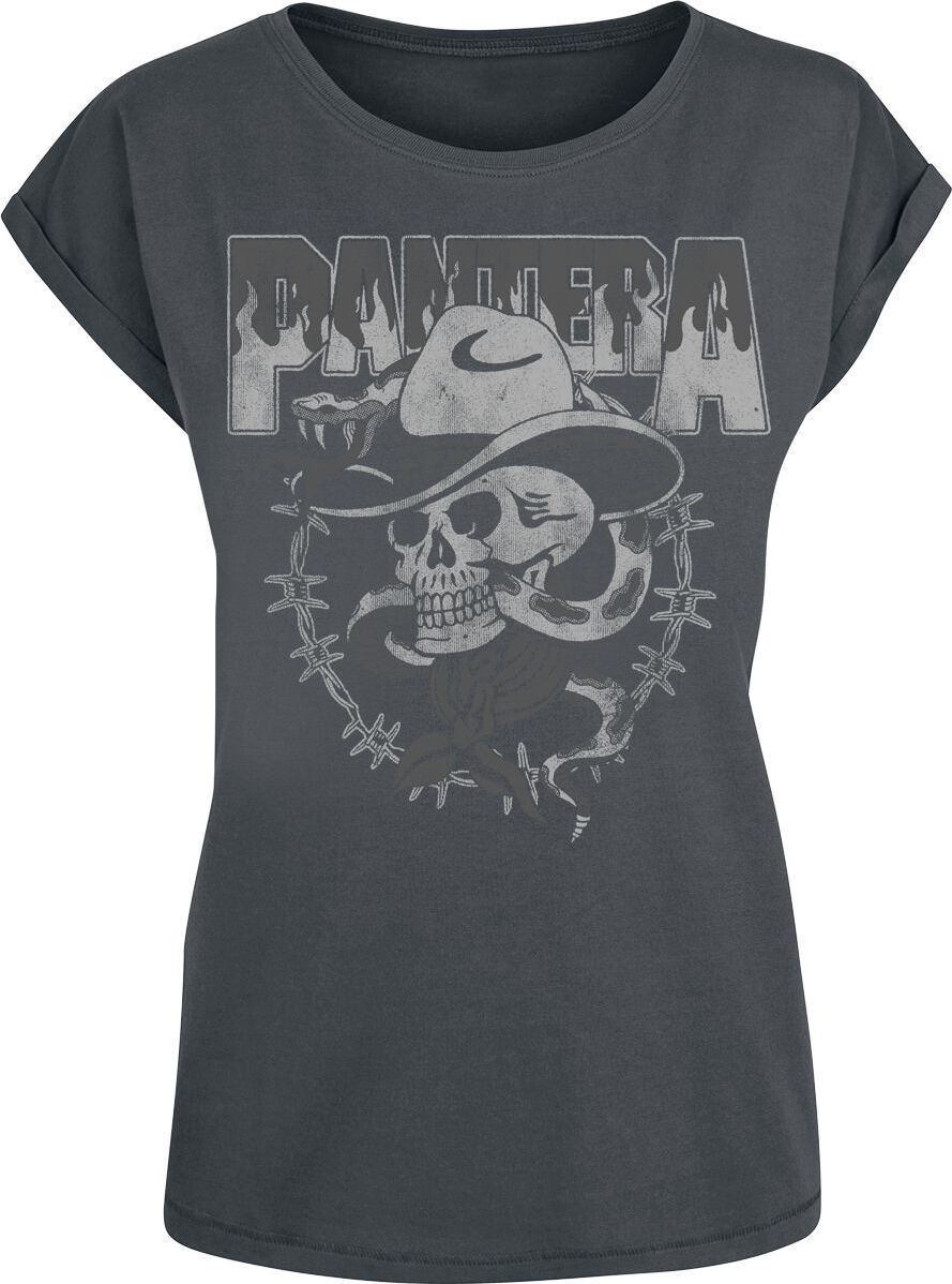 Pantera Cowboy Skull Dámské tričko charcoal - RockTime.cz