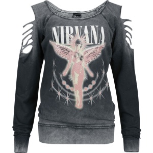 Nirvana Coloured Angels Dámská mikina charcoal - RockTime.cz