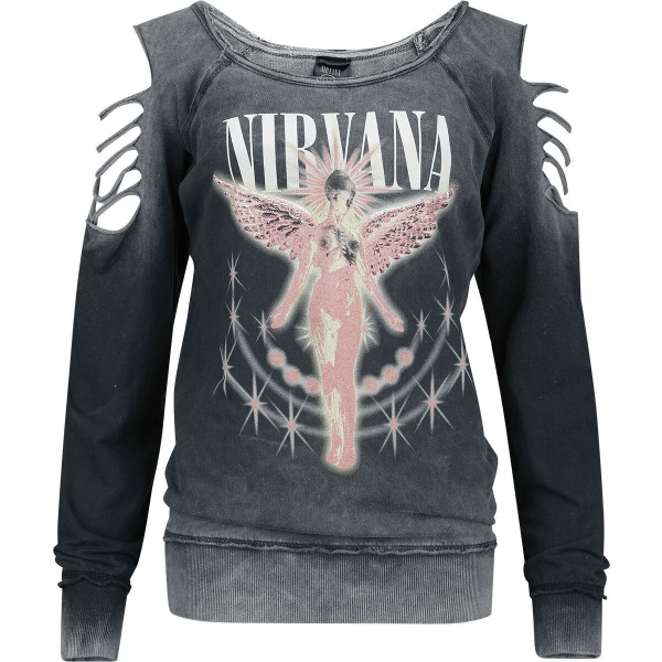 Nirvana Coloured Angels Dámská mikina charcoal - RockTime.cz