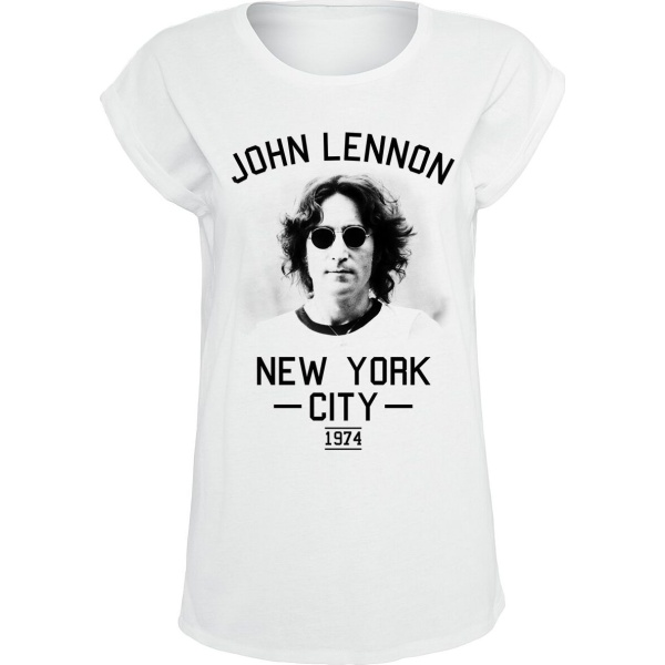 John Lennon NYC 1974 Dámské tričko bílá - RockTime.cz