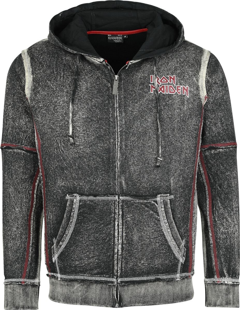 Iron Maiden EMP Signature Collection Mikina s kapucí na zip tmavě šedá - RockTime.cz