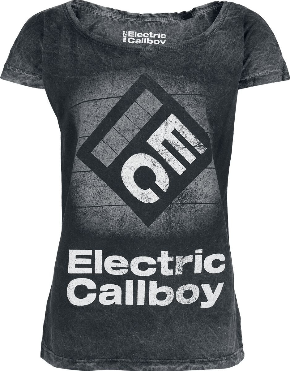 Electric Callboy Square Logo Dámské tričko šedá - RockTime.cz