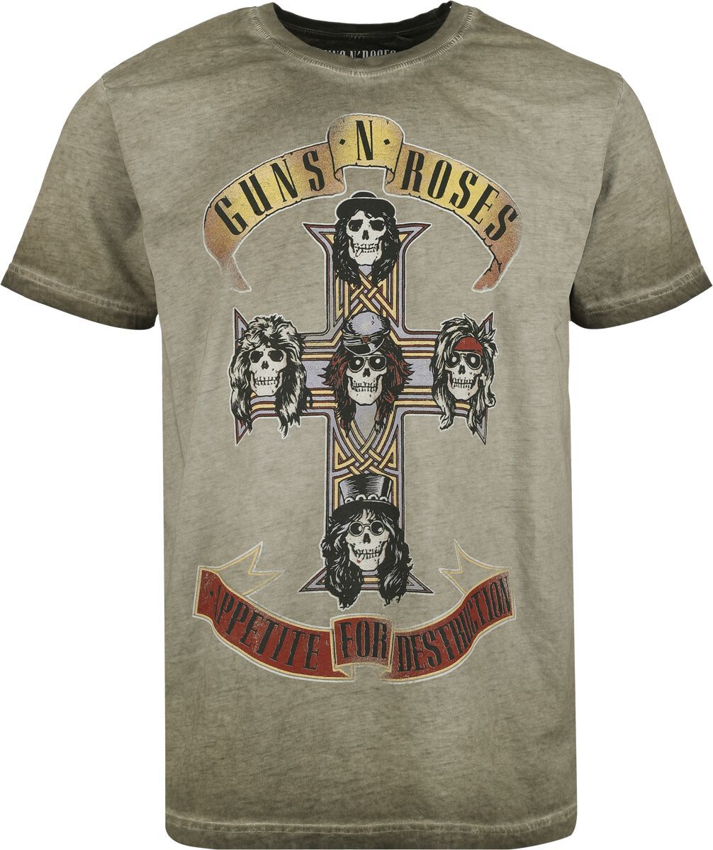 Guns N' Roses Appetite Cross Tričko zelená - RockTime.cz