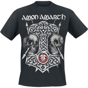 Amon Amarth Hammer & Skulls Tričko černá - RockTime.cz