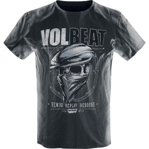Volbeat Bandana Skull Tričko světle šedá / černá - RockTime.cz