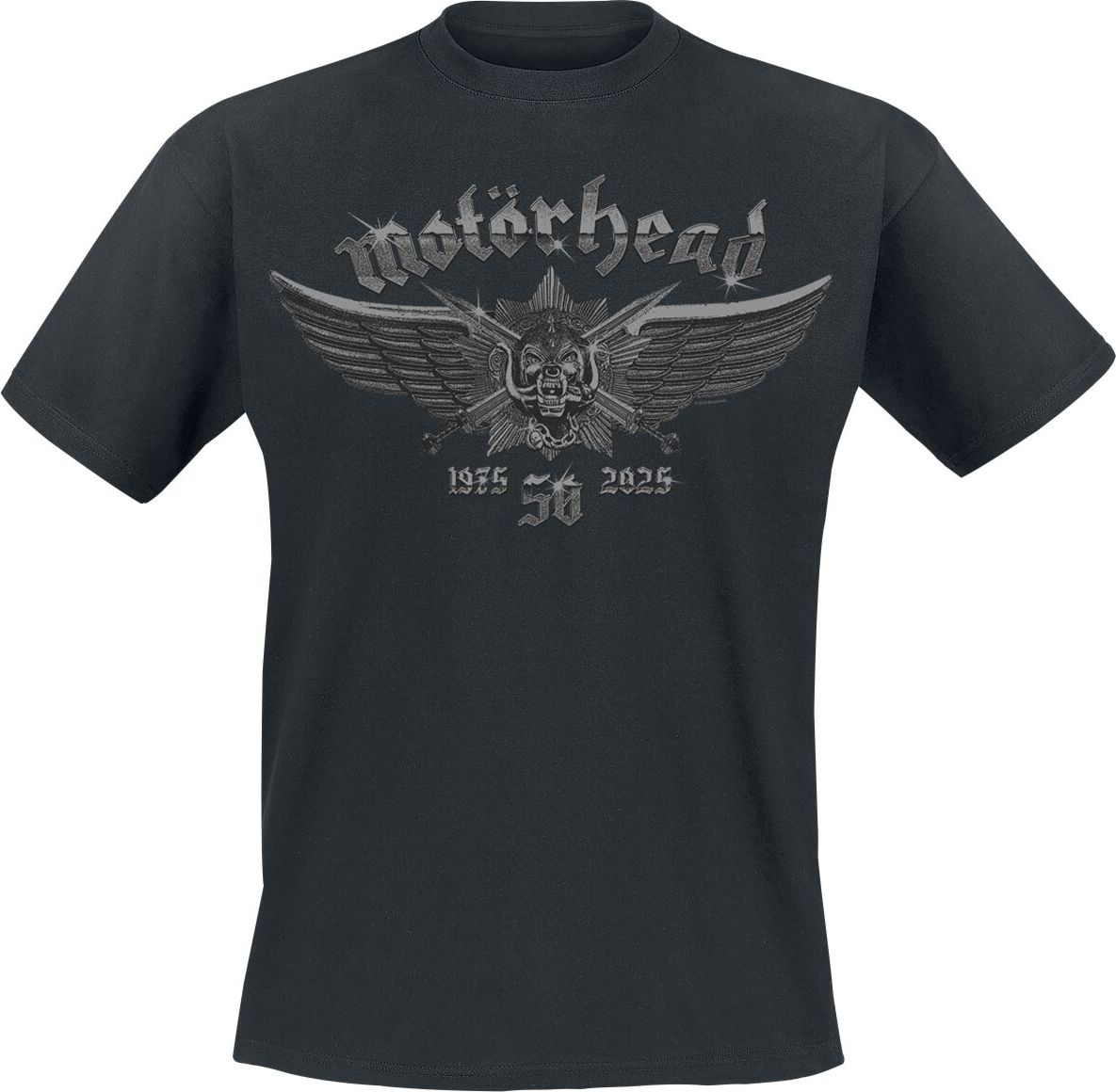 Motörhead 50 Wings Badge Tričko černá - RockTime.cz