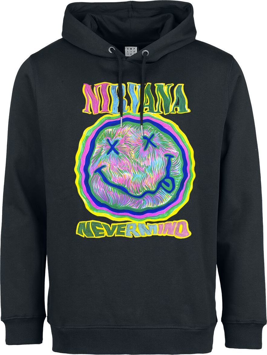 Nirvana Amplified Collection - Scribble Nevermind Mikina s kapucí černá - RockTime.cz