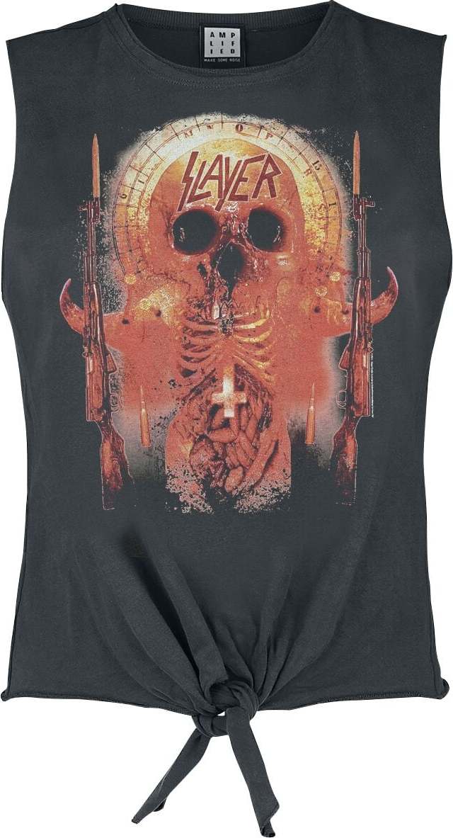 Slayer Amplified Collection - Ribs Dámský top charcoal - RockTime.cz