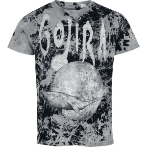 Gojira Whale Sun Moon Tričko cerná/šedá - RockTime.cz