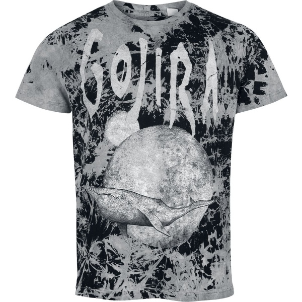 Gojira Whale Sun Moon Tričko cerná/šedá - RockTime.cz