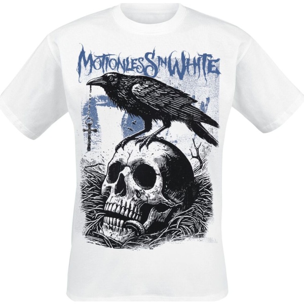 Motionless In White Crow Tričko bílá - RockTime.cz