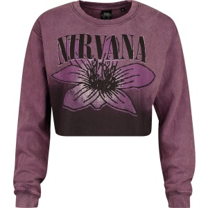 Nirvana Flower Dámská mikina bordová - RockTime.cz