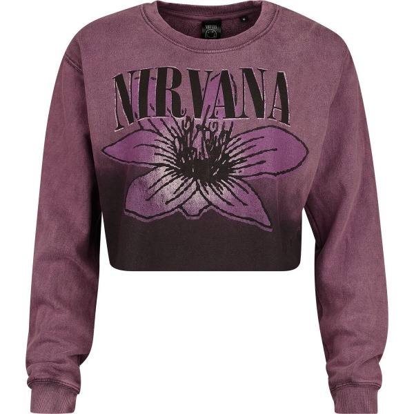 Nirvana Flower Dámská mikina bordová - RockTime.cz
