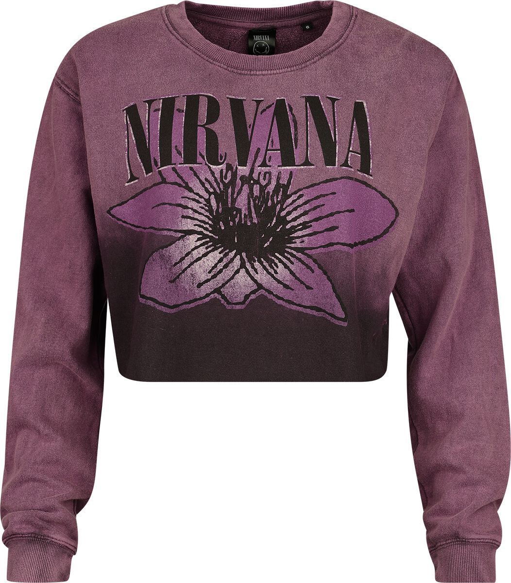 Nirvana Flower Dámská mikina bordová - RockTime.cz