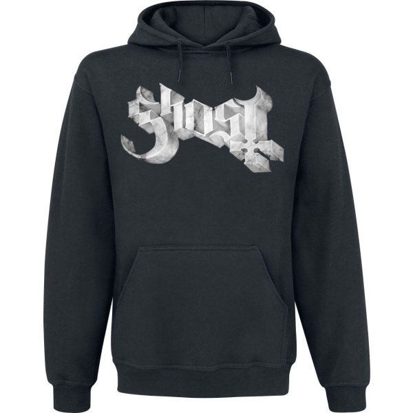 Ghost Marble Logo Mikina s kapucí černá - RockTime.cz