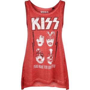 Kiss Lovin You Dámský top červená - RockTime.cz