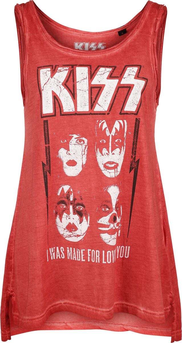 Kiss Lovin You Dámský top červená - RockTime.cz