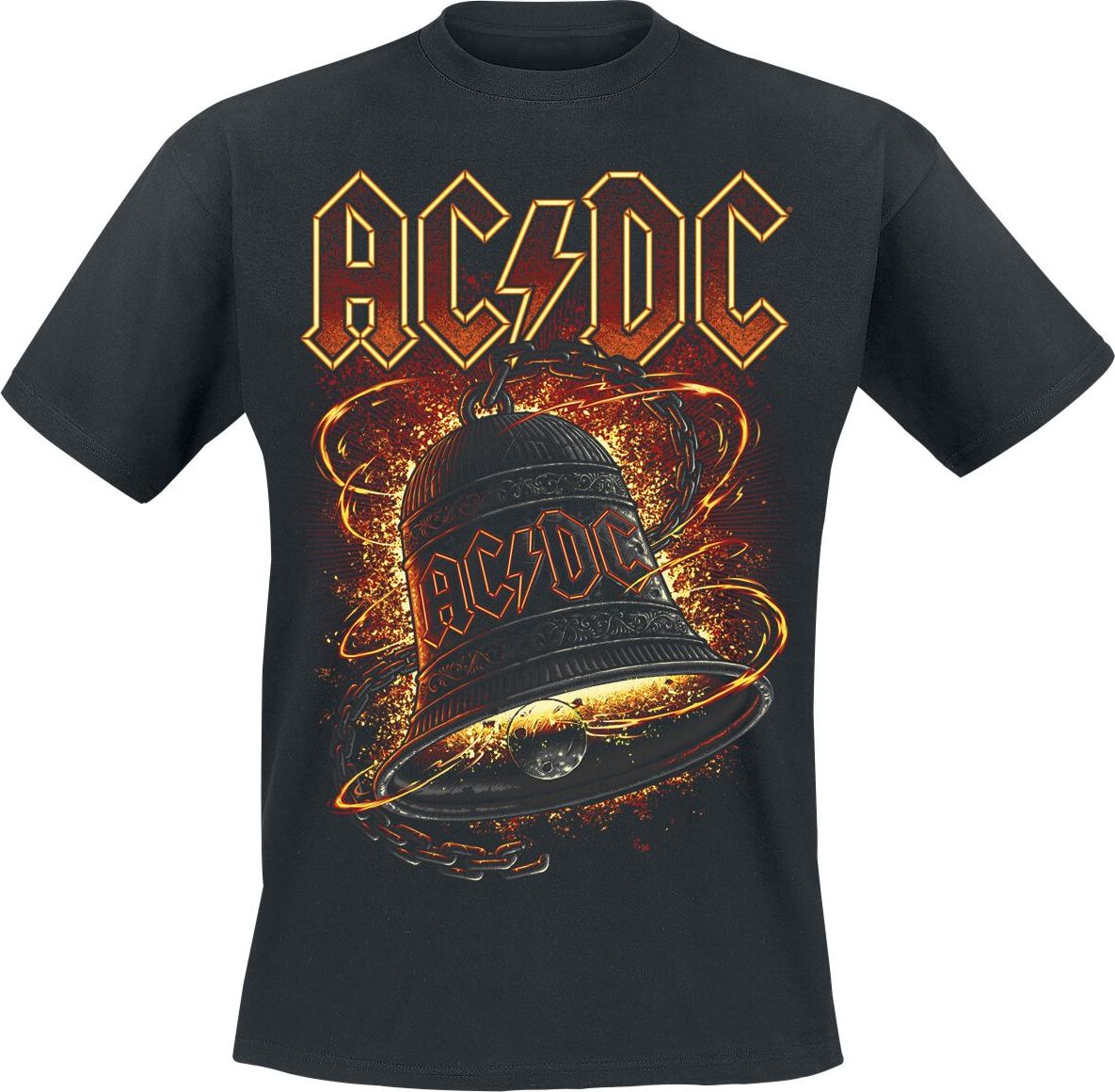 AC/DC Hells Bells Burning Tričko černá - RockTime.cz