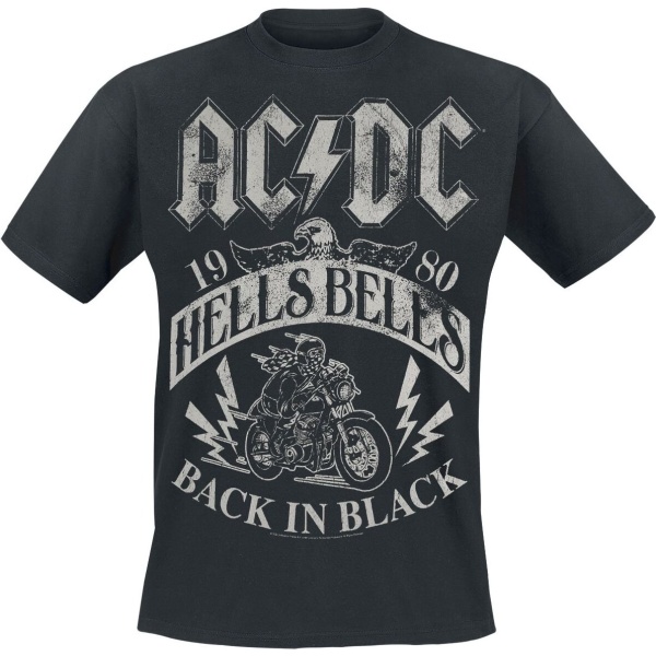 AC/DC Hells Bells 1980 Tričko černá - RockTime.cz