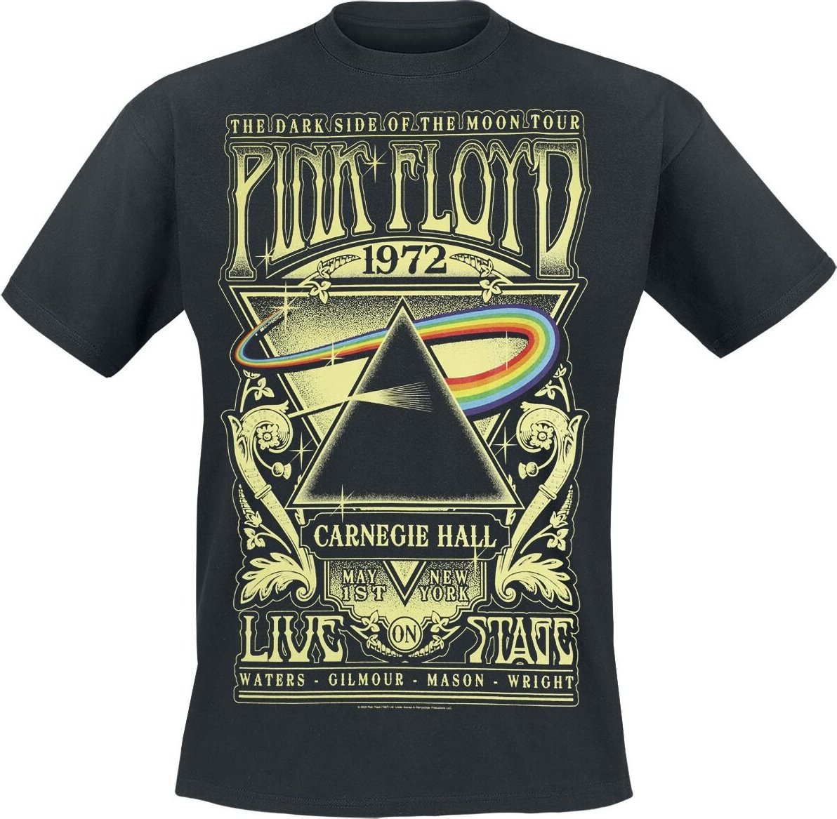 Pink Floyd The Dark Side Of The Moon - Live On Stage 1972 Tričko černá - RockTime.cz