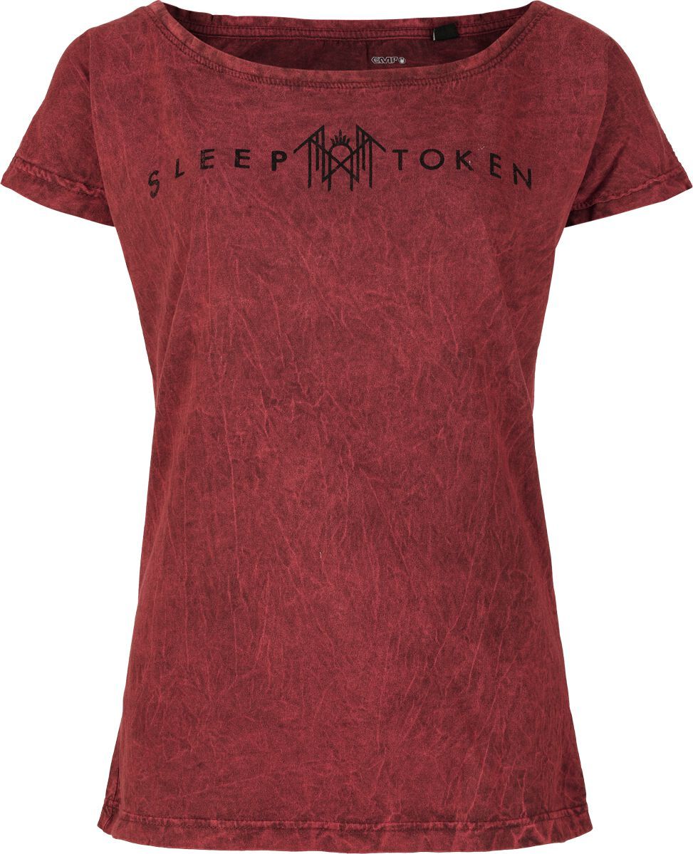 Sleep Token Circle Logo Dámské tričko červená - RockTime.cz