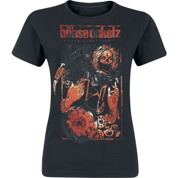 Böhse Onkelz Chronos Poppy Red Dámské tričko černá - RockTime.cz