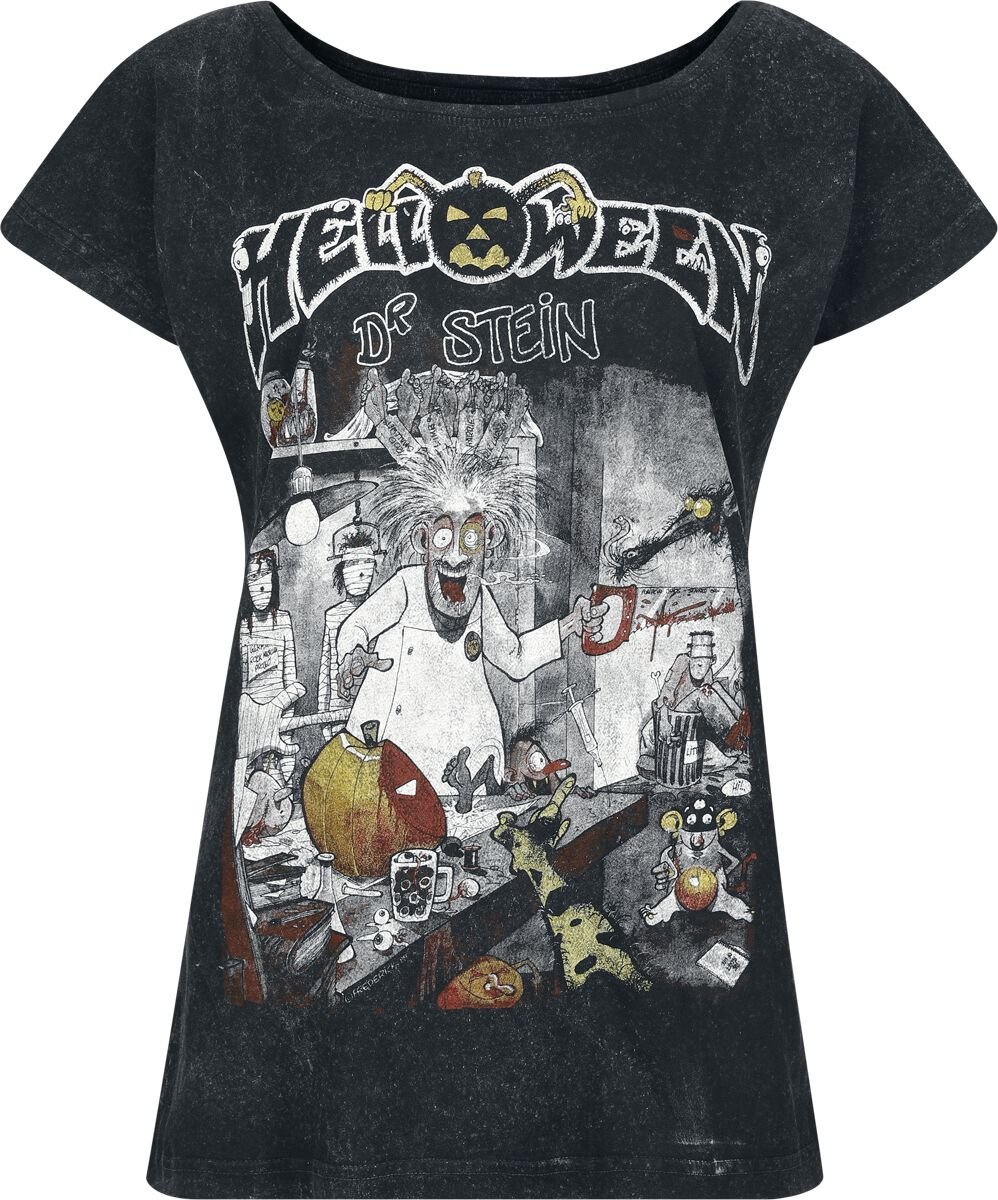 Helloween Dr. Stein Dámské tričko antracitová - RockTime.cz