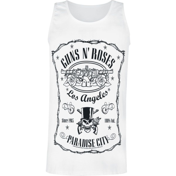 Guns N' Roses Paradise City Label Tank top bílá - RockTime.cz