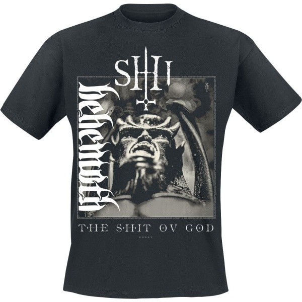 Behemoth The Shit Of God - Vertical Logo Cover Tričko černá - RockTime.cz
