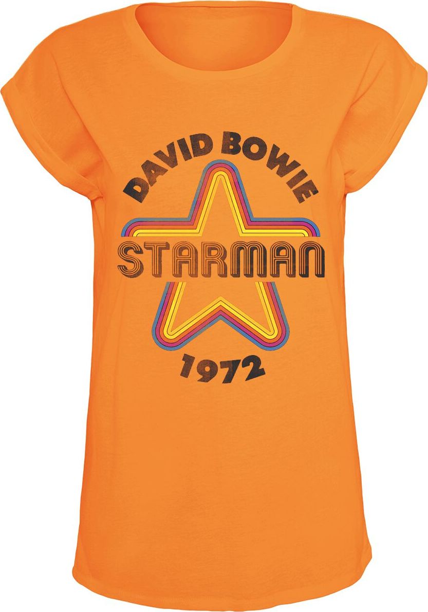 David Bowie Starman '72 Dámské tričko oranžová - RockTime.cz