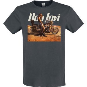 Bon Jovi Amplified Collection - Wanted Dead Or Alive Tričko charcoal - RockTime.cz