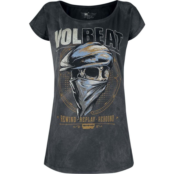 Volbeat Bandana Skull Dámské tričko šedá - RockTime.cz