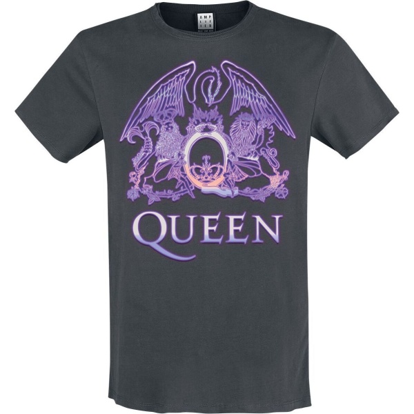 Queen Amplified Collection - Neon Sign Tričko charcoal - RockTime.cz