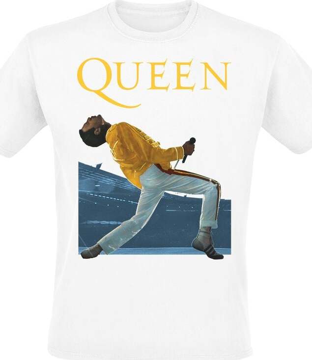 Queen Wembley Freddie Tričko bílá - RockTime.cz