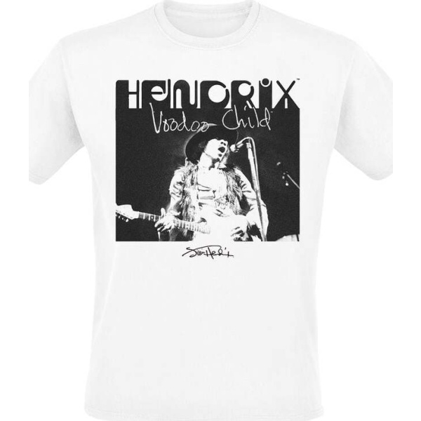 Jimi Hendrix Voodoo Child Tričko bílá - RockTime.cz