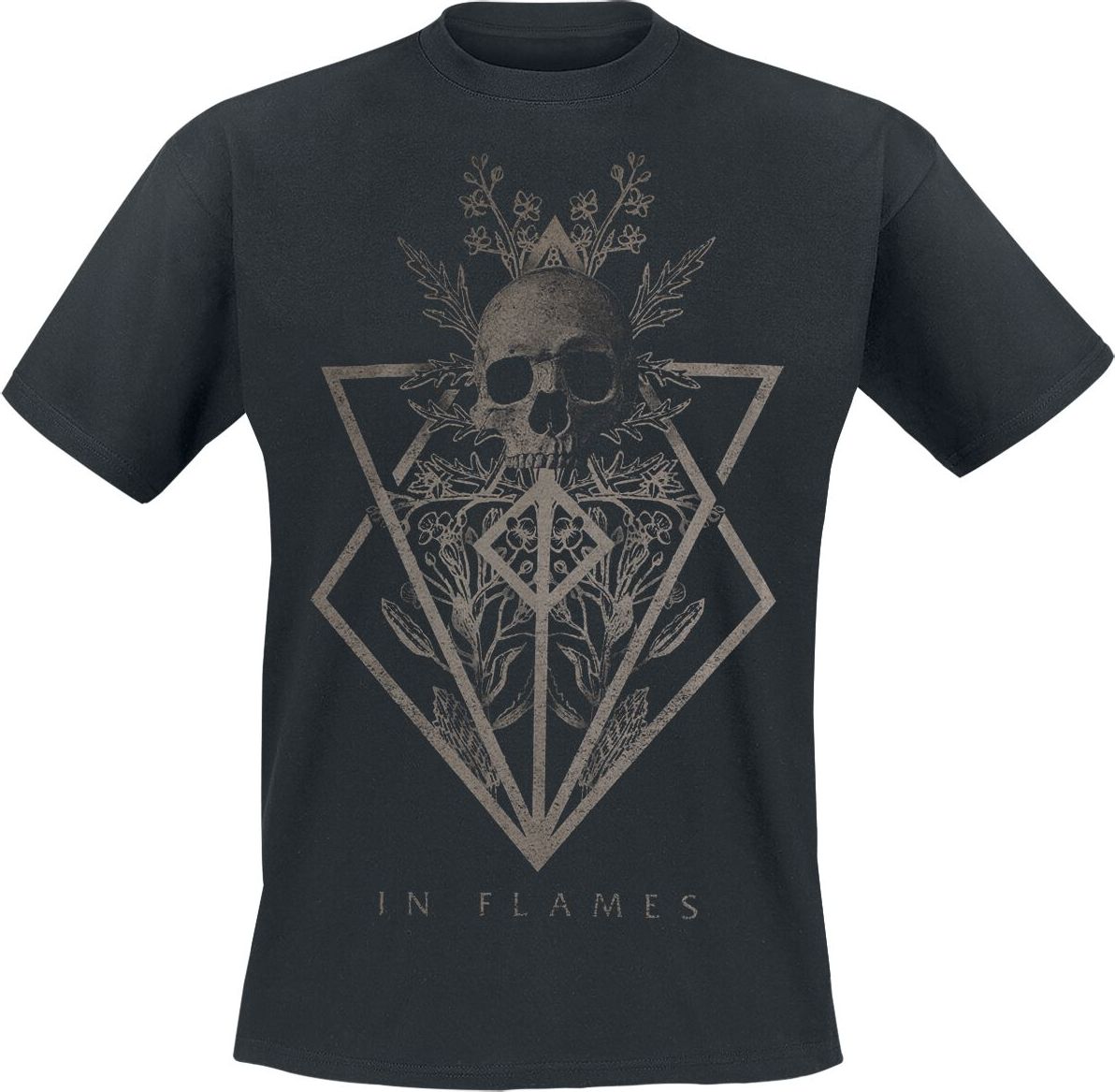In Flames Skull Tričko černá - RockTime.cz