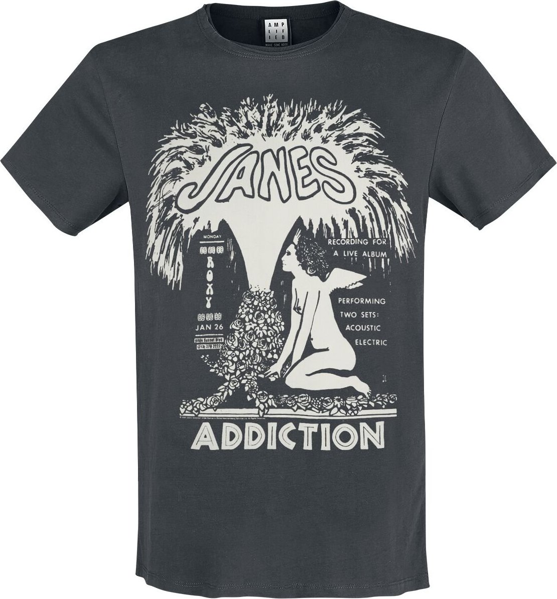 Janes Addiction Amplified Collection - Angel Fountain Tričko charcoal - RockTime.cz
