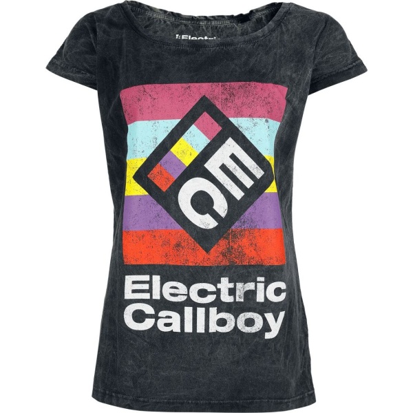 Electric Callboy Square Logo Dámské tričko šedá - RockTime.cz
