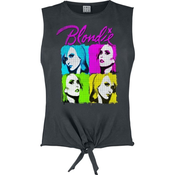 Blondie Amplified Collection - Neon Quadrant Dámský top charcoal - RockTime.cz