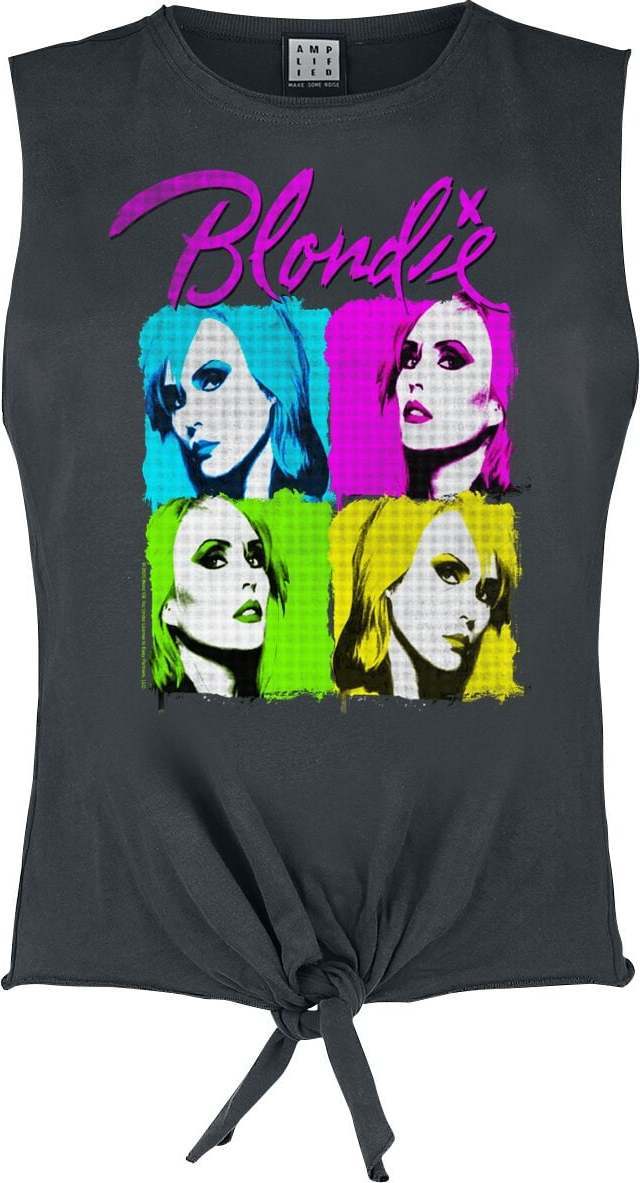 Blondie Amplified Collection - Neon Quadrant Dámský top charcoal - RockTime.cz