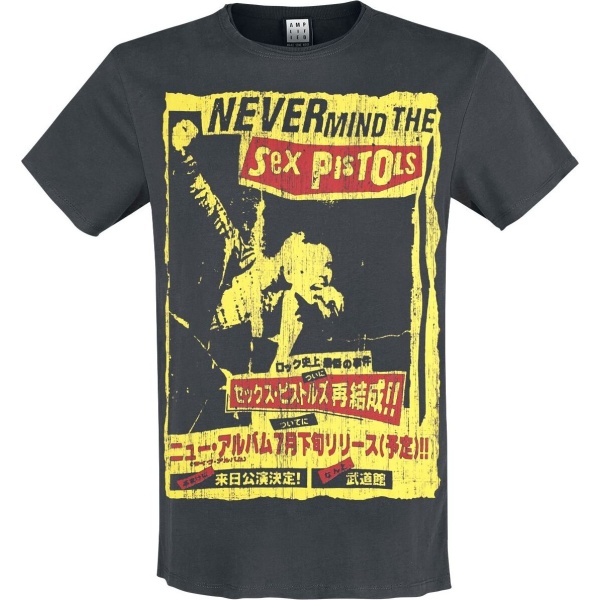 Sex Pistols Amplified Collection - Never Mind Tričko charcoal - RockTime.cz