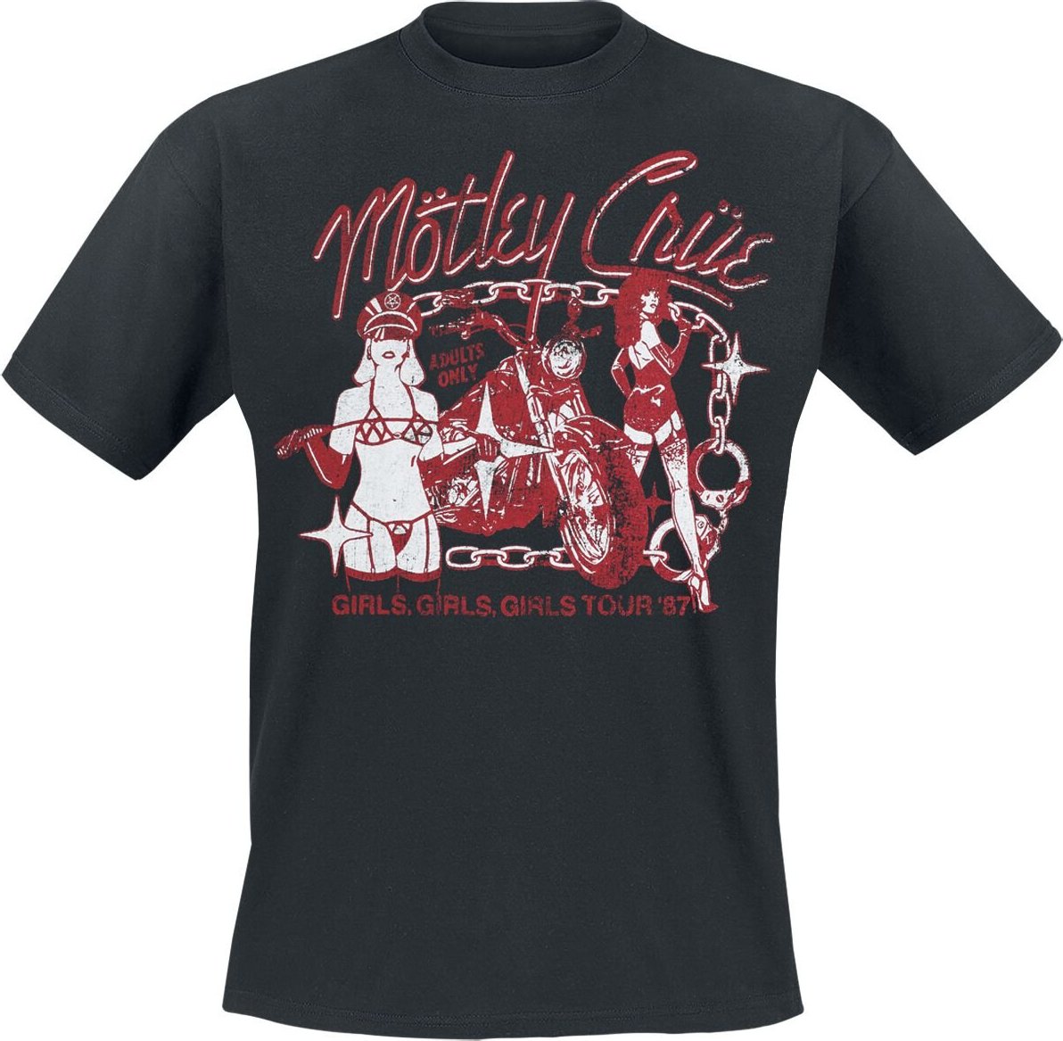 Mötley Crüe Girls 87 Tričko černá - RockTime.cz