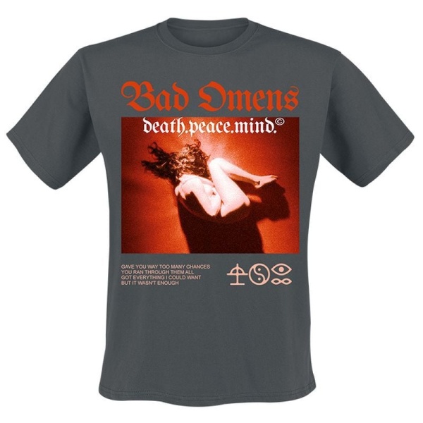 Bad Omens Death Peace Mind Box Girl Tričko tmavě šedá - RockTime.cz
